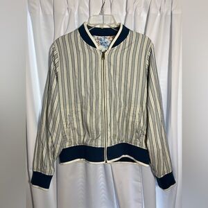 FAHERTY Mandalay Reversible Cotton Bomber Jacket - Havana Bungalow Sz L